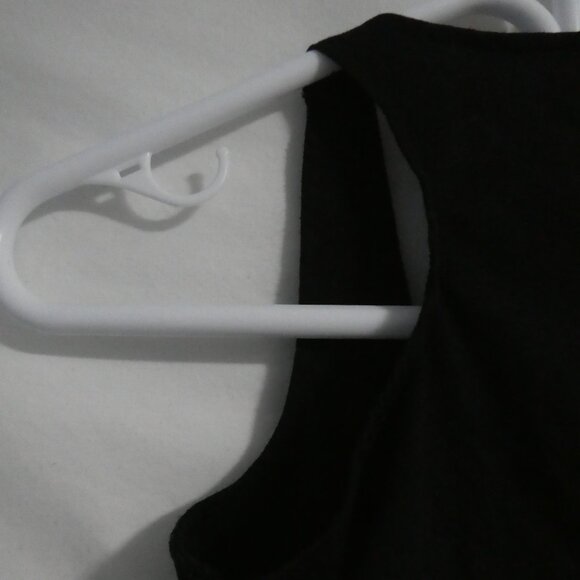 Black Cropped Vest | 10/12 medium | Button Down Front With Pockets - Picture 9 of 14